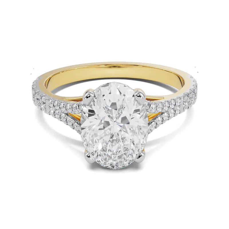 Lab Grown Diamond Solitaire Oval Bridal Ring