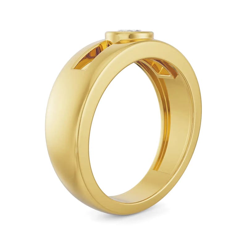 Lab Grown Diamond Solitaire Round Wedding Band for Men
