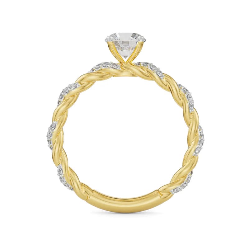 Lab Grown Diamond Solitaire Twist Engagement Ring