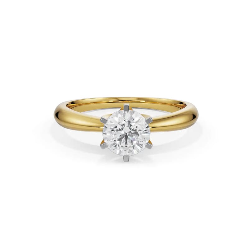 Lab-Grown Classic Ira Solitaire Ring 9KT