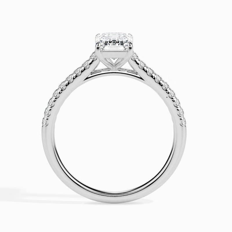 Lab-Grown Emerald Cut Solitaire Ring