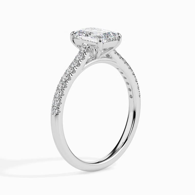 Lab-Grown Emerald Cut Solitaire Ring