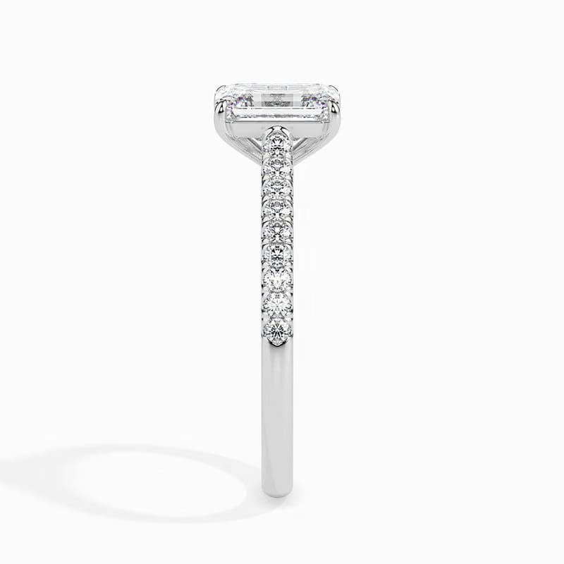 Lab-Grown Emerald Cut Solitaire Ring