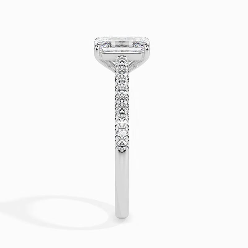 Lab-Grown Emerald Cut Solitaire Ring 9KT