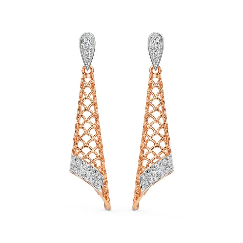 Lab-Grown Opulent Diamond Drop Earrings 9KT