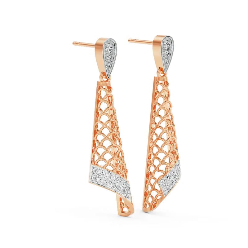 Lab-Grown Opulent Diamond Drop Earrings 9KT