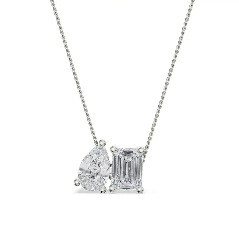 Lab-Grown Two Stone Diamond Pendant