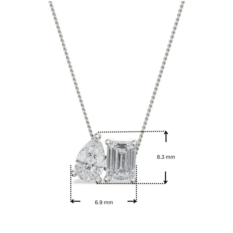 Lab-Grown Two Stone Diamond Pendant
