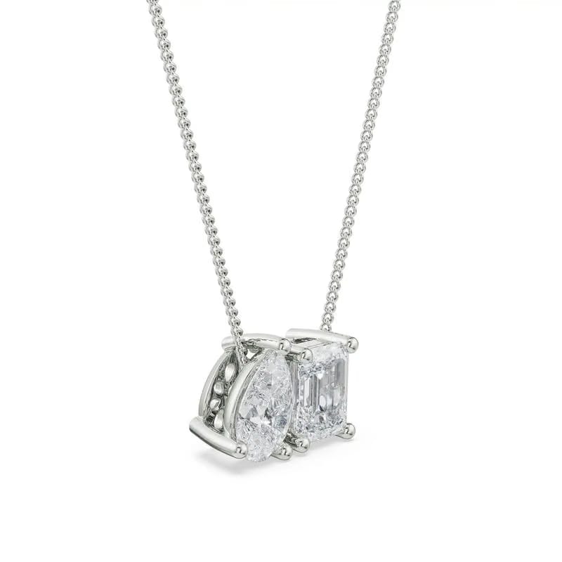Lab-Grown Two Stone Diamond Pendant 9KT