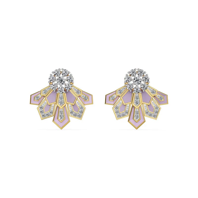 Lavender Cascade Lab Grown Diamond Earrings