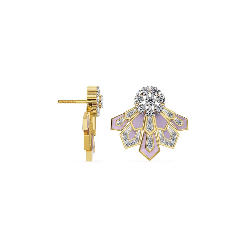 Lavender Cascade Lab Grown Diamond Earrings 9KT