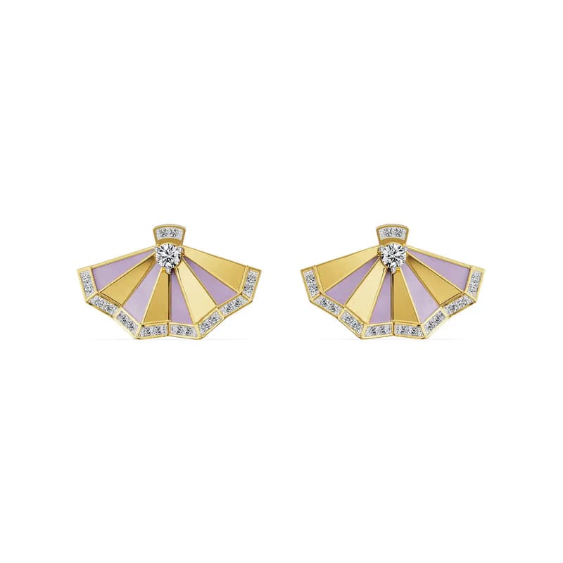 Lavender Gleam Lab Grown Diamond Earrings 9KT