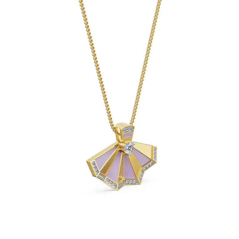 Lavender Gleam Lab Grown Diamond Pendant
