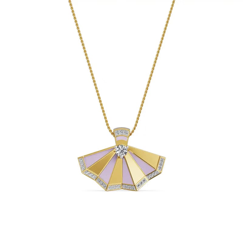 Lavender Gleam Lab Grown Diamond Pendant 9KT