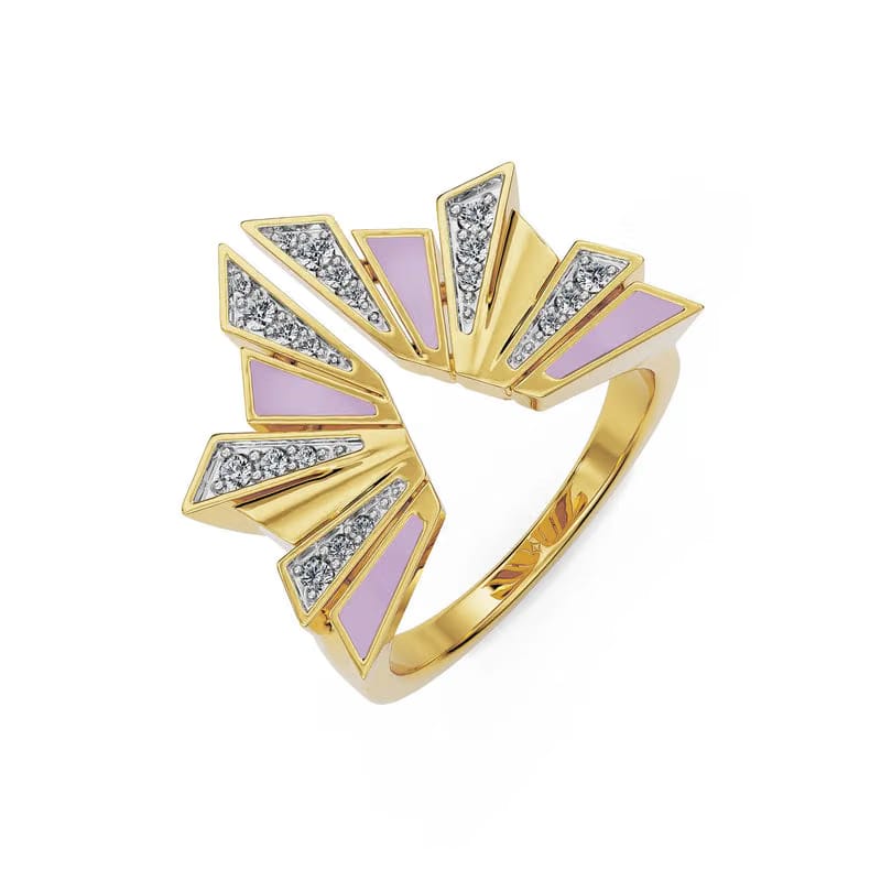Lavender Lab Grown Diamond Ring