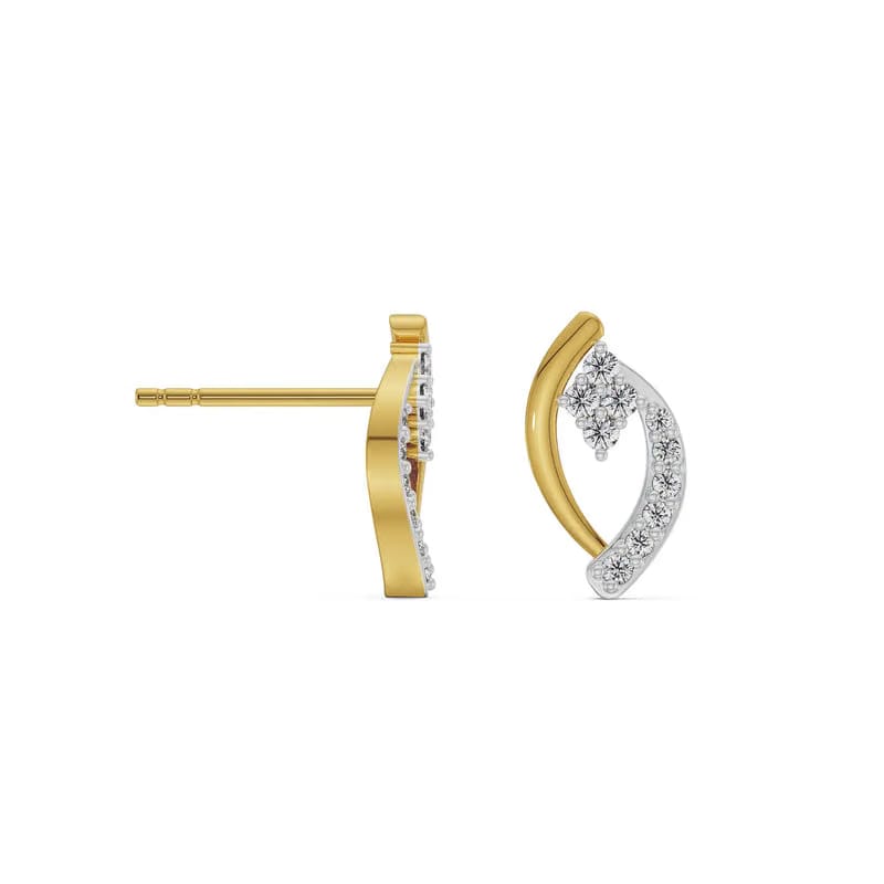 Leaf Symphony Lab Grown Diamond Studs 9KT