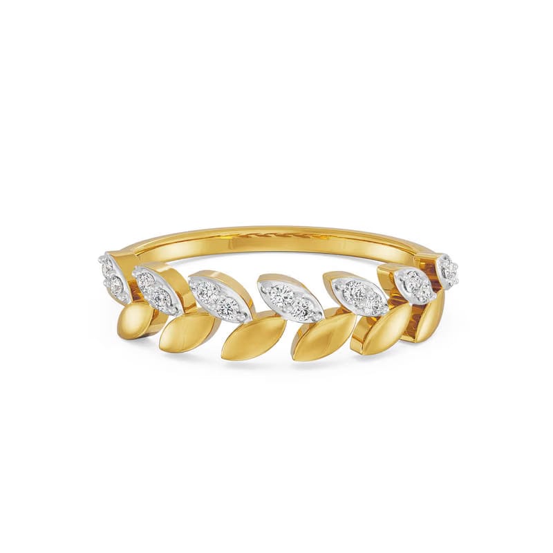 Leafy Crown Lab Grown Diamond Ring