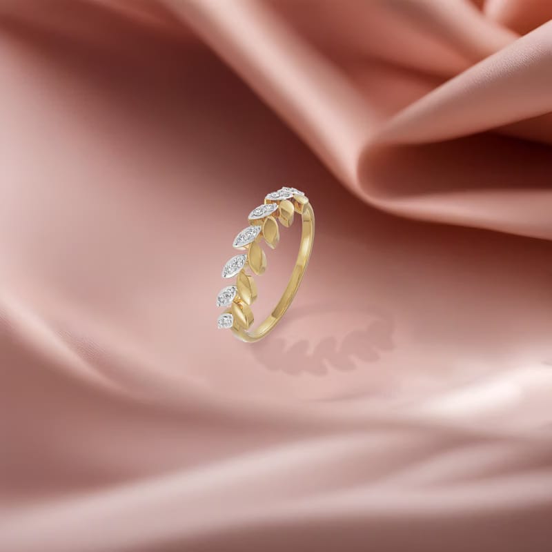 Leafy Crown Lab Grown Diamond Ring