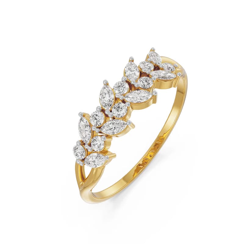Leafy Diamond Band_in_stock