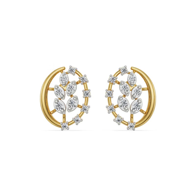 Leafy Lab Grown Diamond Studs