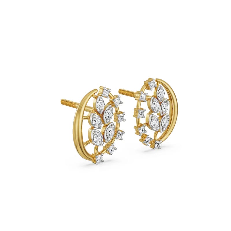 Leafy Lab Grown Diamond Studs