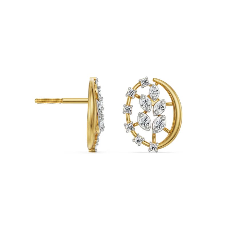 Leafy Lab Grown Diamond Studs