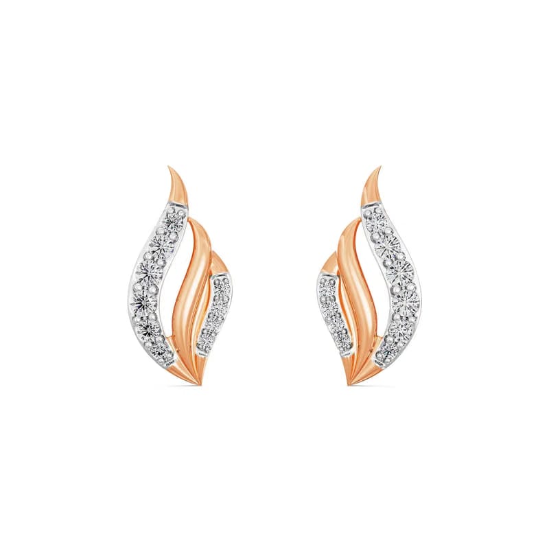 Leafy Splendor Lab Grown Diamond Earrings 9KT