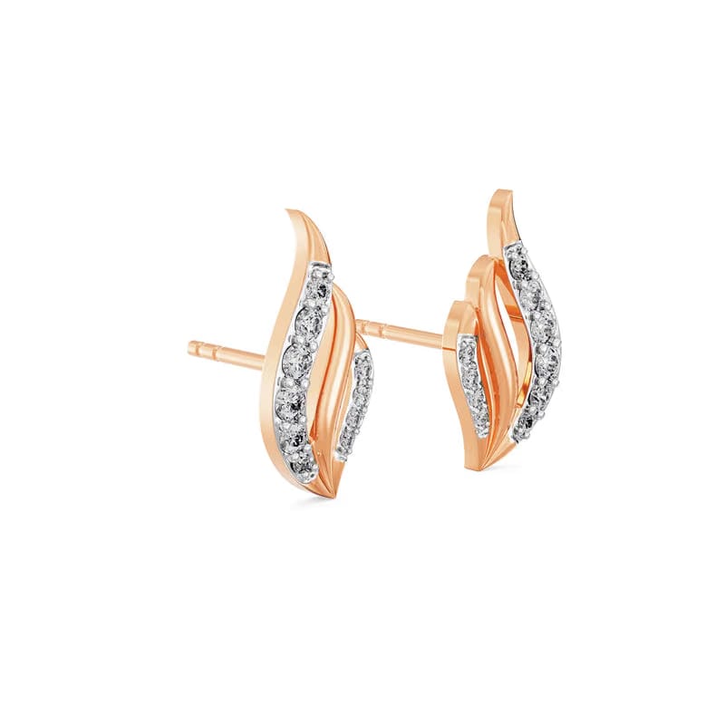 Leafy Splendor Lab Grown Diamond Earrings 9KT