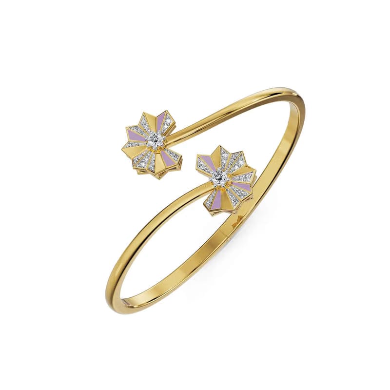 Lilac Prism Lab Grown Diamond Bangle