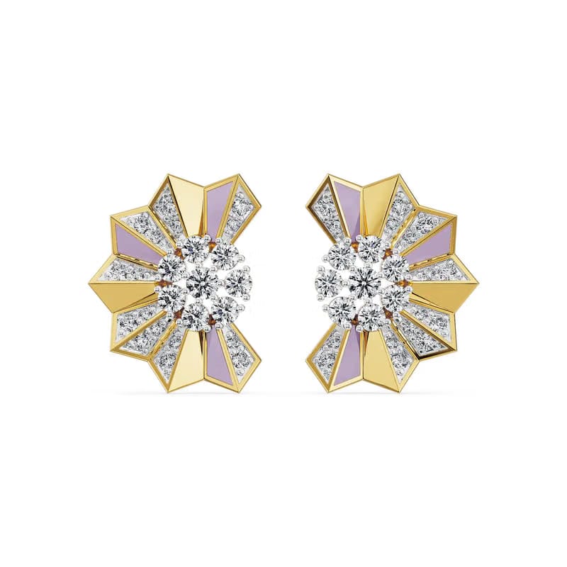 Lilac Prism Lab Grown Diamond Earrings