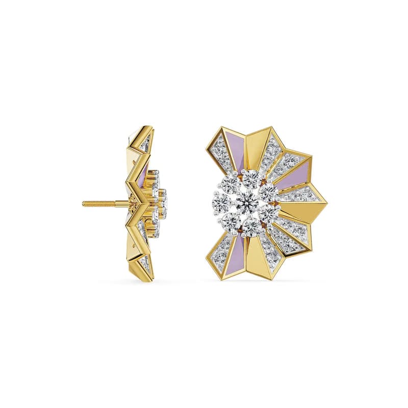 Lilac Prism Lab Grown Diamond Earrings