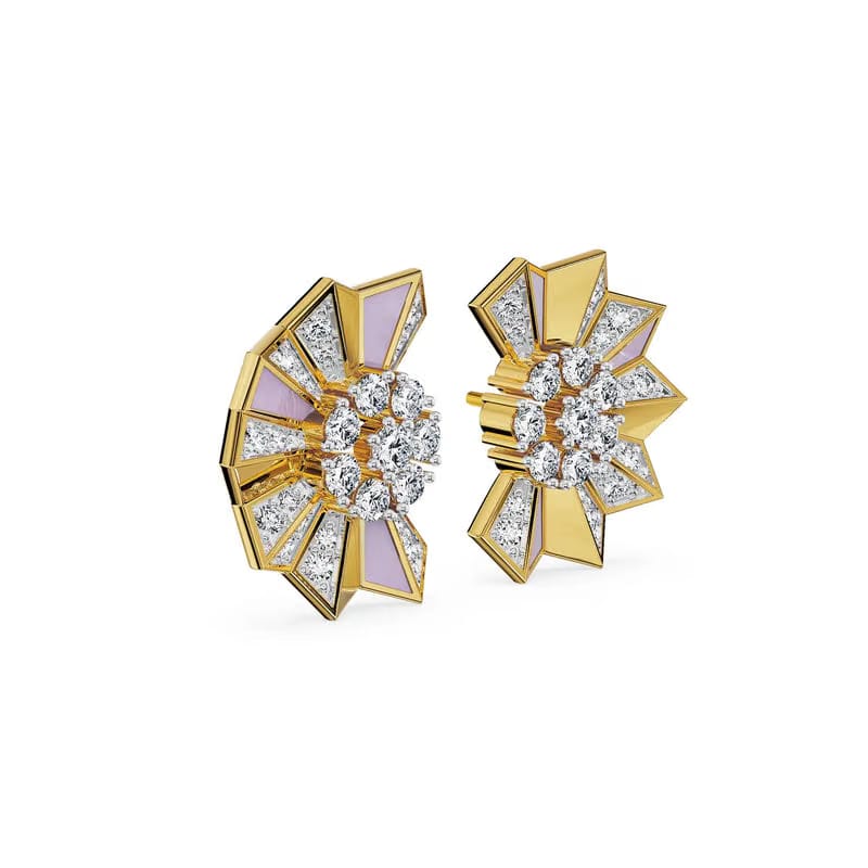 Lilac Prism Lab Grown Diamond Earrings