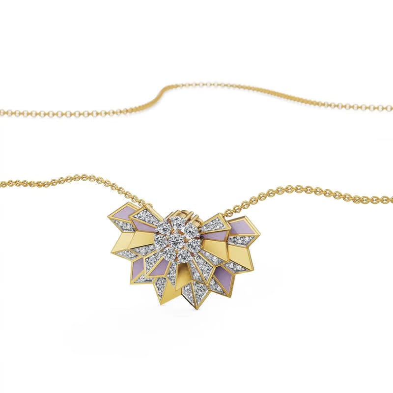 Lilac Prism Lab Grown Diamond Pendant