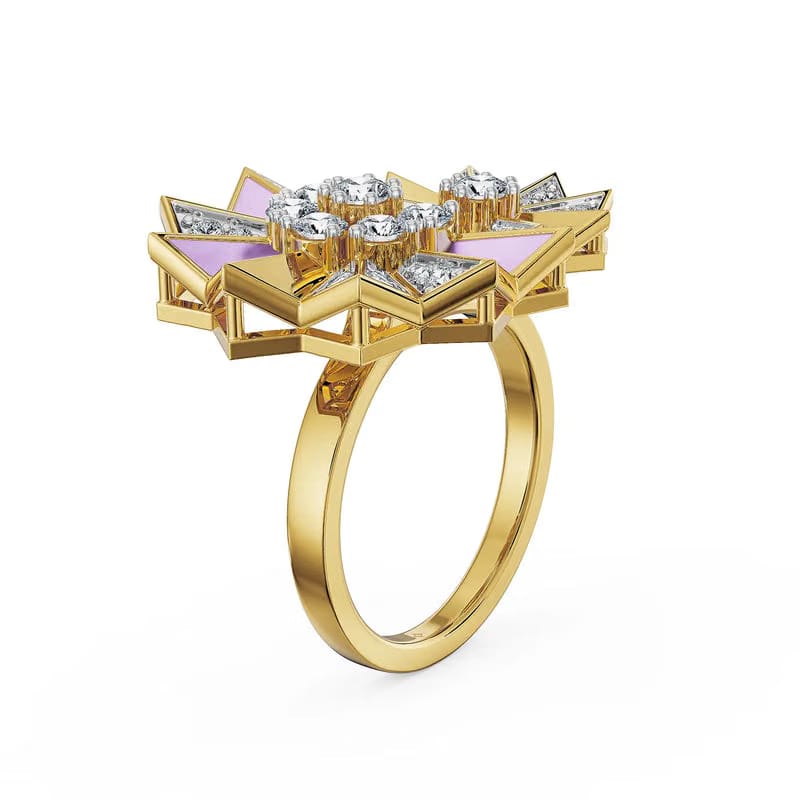 Lilac Prism Lab Grown Diamond Ring