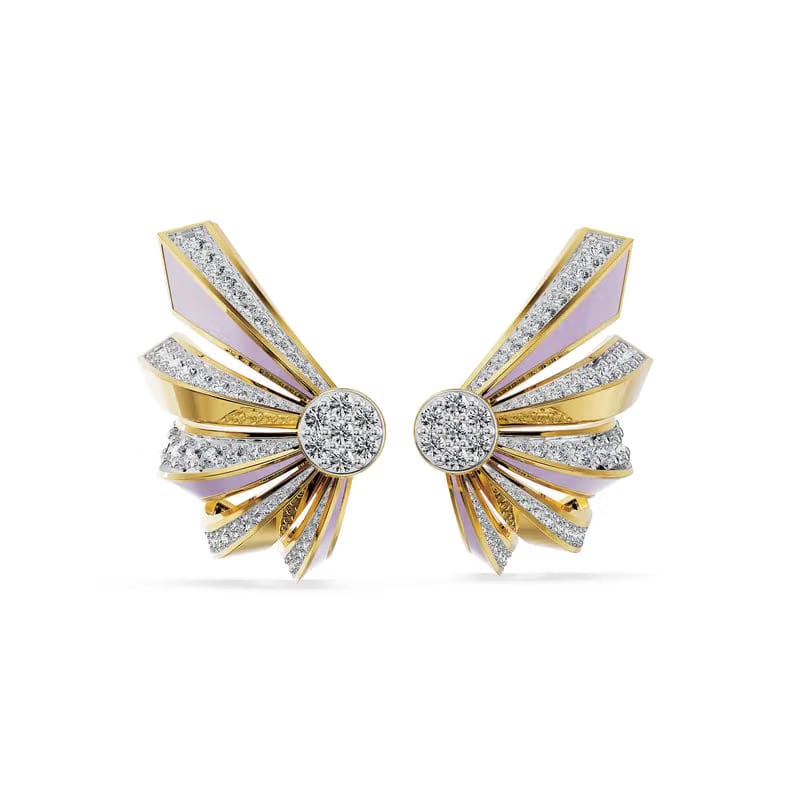 Lilac Wings Lab Grown Diamond Earrings