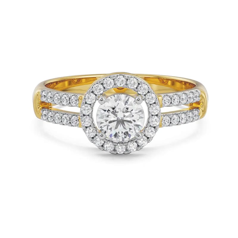 Lily Halo Lab Diamond Engagement Ring
