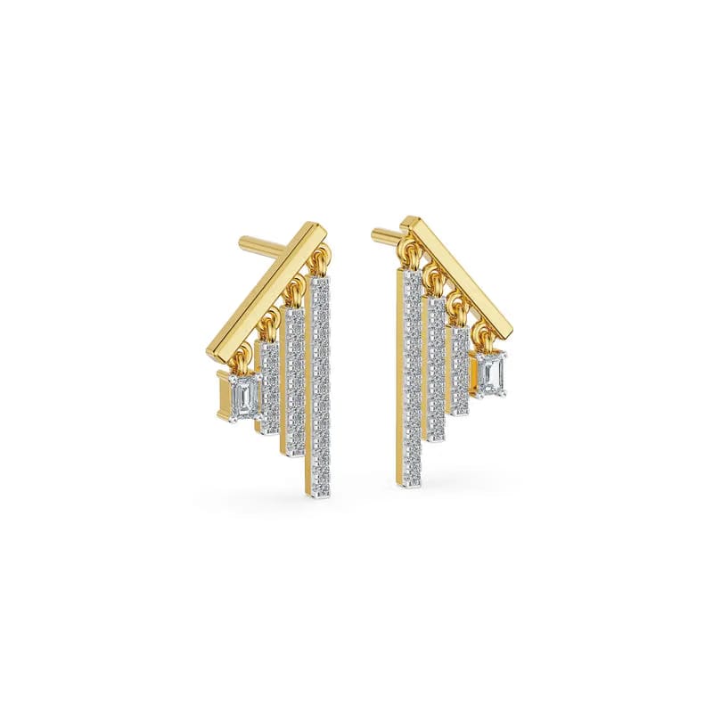 Linear Lab Grown Diamond Earrings