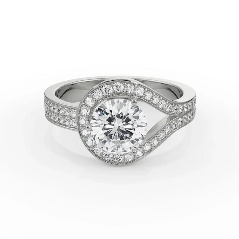 Lorez Pave Lab Grown Diamond Ring 9KT
