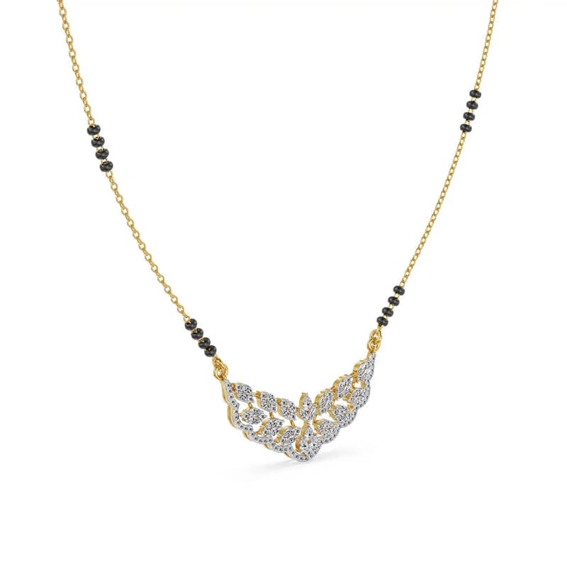 Lotus Radiance Lab Grown Diamond Mangalsutra 9KT