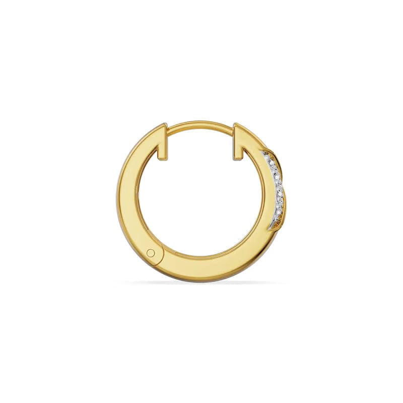 Lucid Pillar Lab Diamond Men Hoop