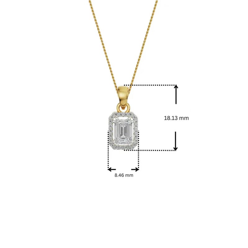 Luminescent Lab Grown Diamond Pendant