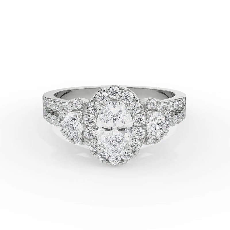 Luminous Halo Lab Diamond Engagement Ring