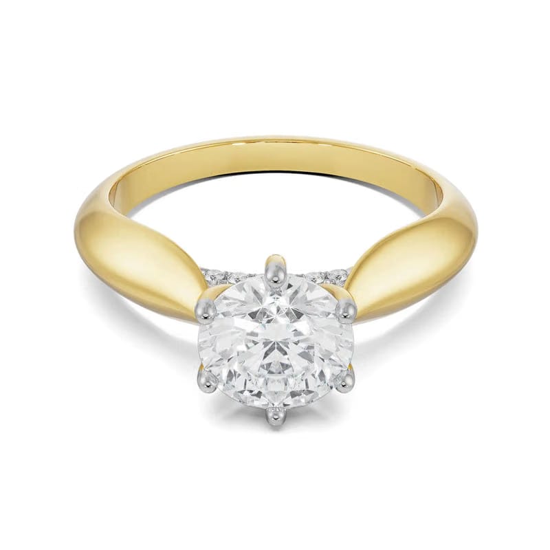 Luna Round Lab Diamond Solitaire Ring