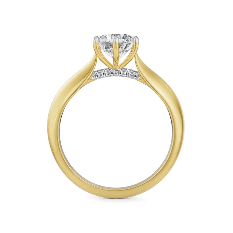 Luna Round Lab Diamond Solitaire Ring