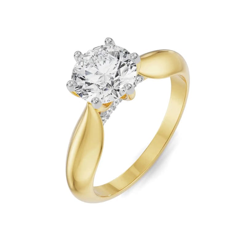 Luna Round Lab Diamond Solitaire Ring