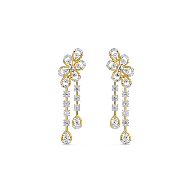 Lush Bloom Lab Grown Diamond Earrings 9KT