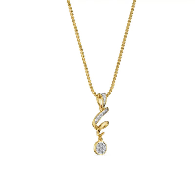 Lyric Swirl Lab Grown Diamond Pendant