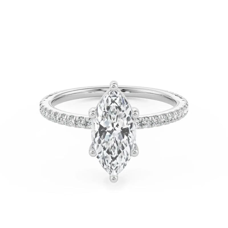 Magnificent Marquise Lab Diamond Engagement Ring 9KT