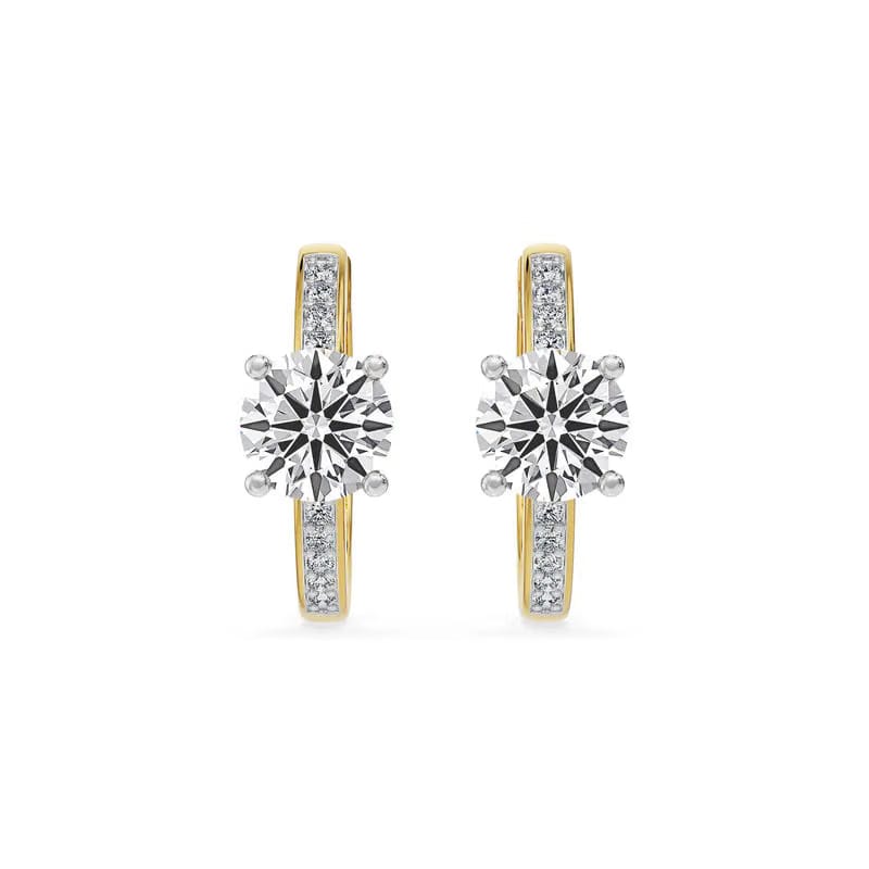 Magnolia Hearts & Arrows Lab Grown Diamond Hoops