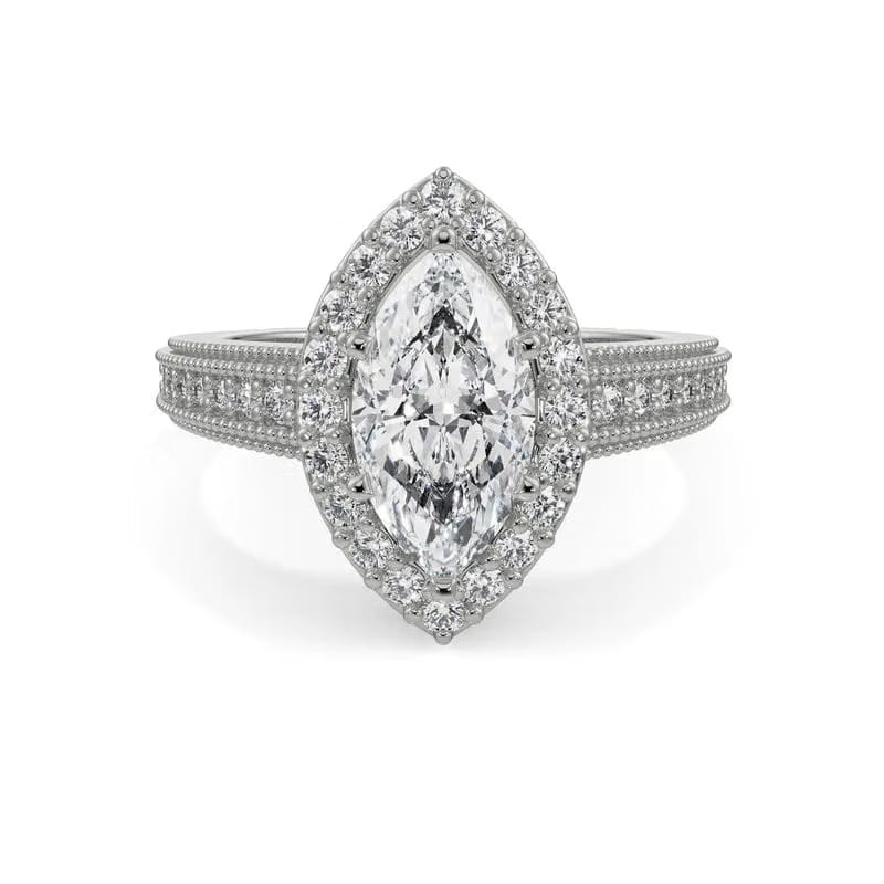 Majestic Marquise Lab Diamond Engagement Ring